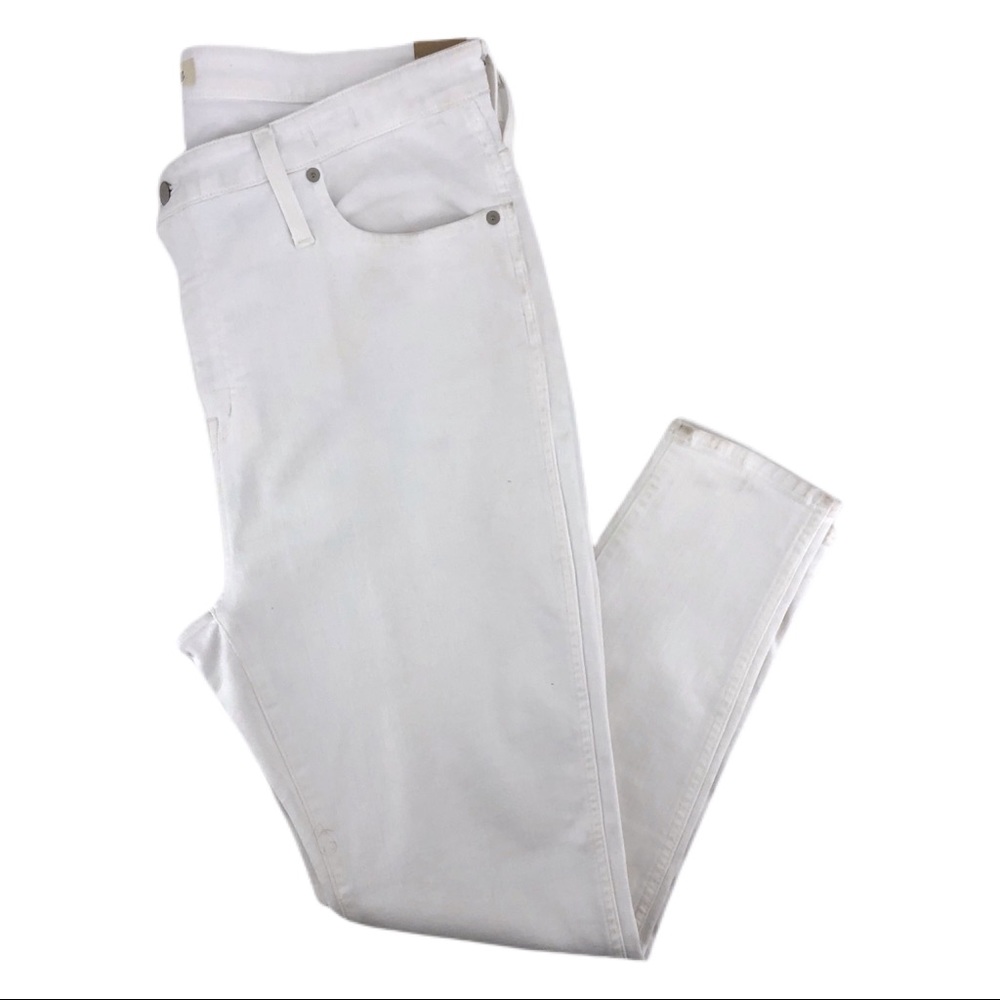Madewell White 10” High Rise Skinny Jeans, Size 35 - Picture 1 of 9
